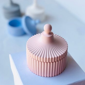 CERAMIC PINK TRINKET BOXES