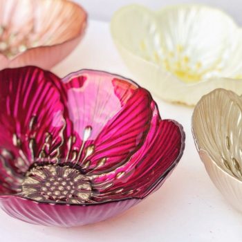 MULTI COLORED FLOWER BOWL