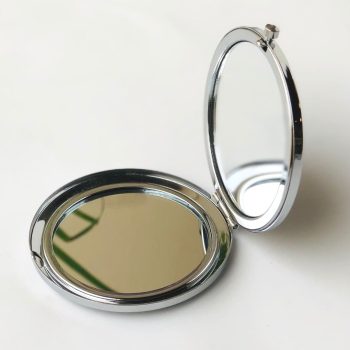 SILVER METAL POCKET MIRROR 1